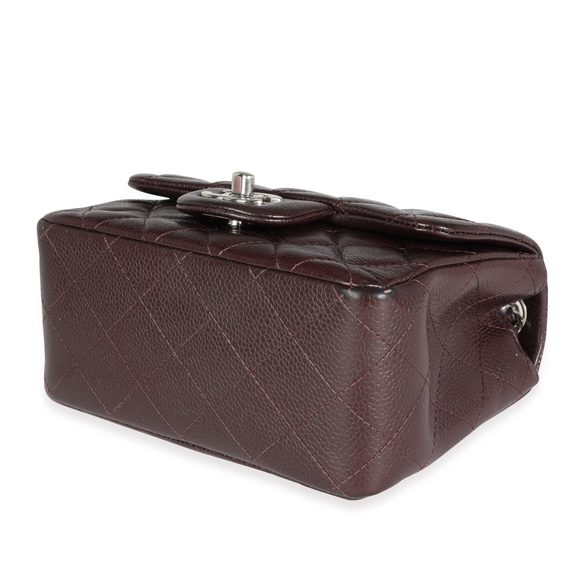 Chanel Raisin Caviar Quilted Classic Square Mini Flap Bag - Picture 6 of 8